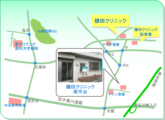 鎌田クリニック地図